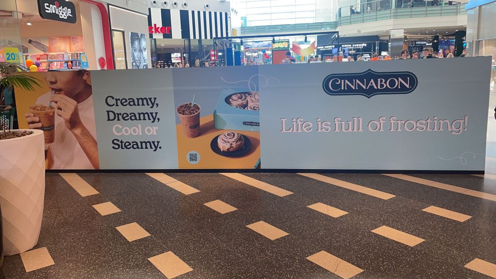 Cinnabon Joondalup hoardings in perth